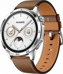 Huawei Watch GT 4 46 mm Brown Leather Strap