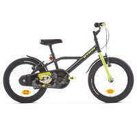BTWIN 16-palcový bicykel pre deti od 4,5 do 6 rokov 500 Dark Hero ČIERNA