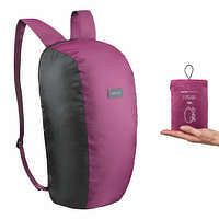 FORCLAZ Skladný cestovný batoh Travel 10 litrov fialový FIALOVÁ