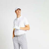 INESIS Pánska golfová polokošeľa s krátkym rukávom biela BIELA 2XL