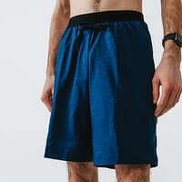 KALENJI Pánske bežecké šortky Dry+ 2 v 1 so všitými boxerkami modré MODRÁ S