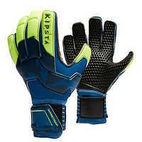 KIPSTA Brankárske futbalové rukavice F500 Resist pre dospelých modro-žlté MODRÁ 10