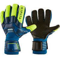 KIPSTA Detské brankárske futbalové rukavice F500 RESIST SHIELDER modro-žlté MODRÁ 6