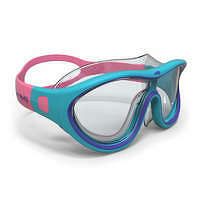 NABAIJI Plavecké okuliare Swimdow veľkosť S číre sklá modro-ružové TYRKYSOVÁ S