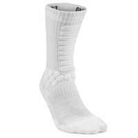 OXELO Ponožky na skateboard 500 stredne vysoké biele BIELA 35/38.
