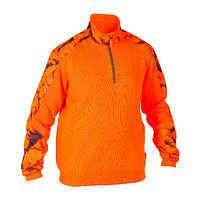 SOLOGNAC Poľovnícky sveter Renfort 500 oranžový reflexný ORANŽOVÁ 2XL