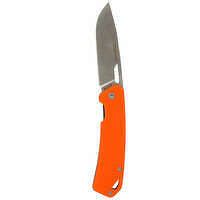 SOLOGNAC Poľovnícky zatvárací nôž Axis 75 7,5 cm oranžová rukoväť V2