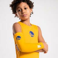 TARMAK Detské spodné tričko na basketbal - slim strih - NBA GOLDEN STATE WARRIORS žlté ŽLTÁ 131-140cm 8-9R