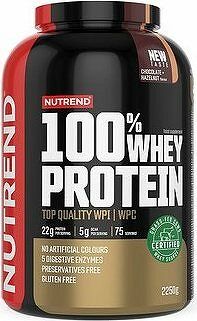 Nutrend 100 % Whey Protein 2250 g, čokoláda + lieskový orech