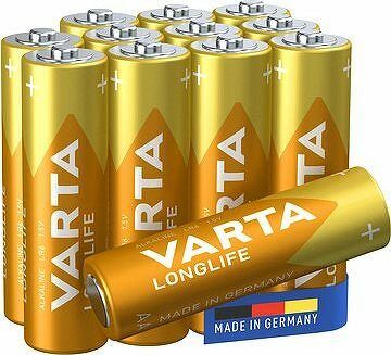 VARTA alkalická batéria Longlife AA 12 ks