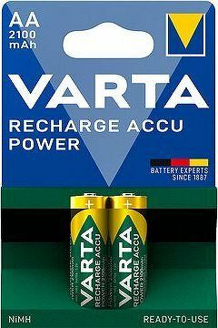 VARTA nabíjateľná batéria Recharge Accu Power AA 2100 mAh R2U 2 ks