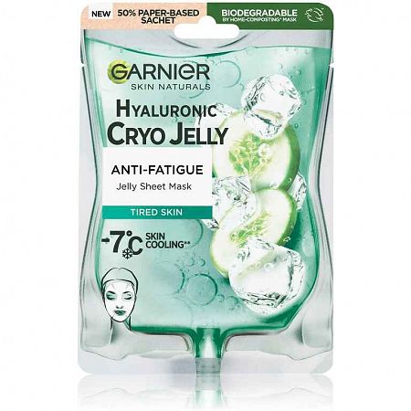 Garnier Cryo Jelly textilná pleťová maska s chladivým efektom -7 °C, 27 g